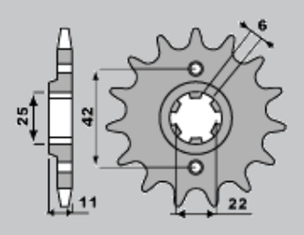 PBR řetězové kolo přední 277 15 18NC HONDA FT 500 C 82-84 (řetěz 530) (MADE IN ITALY)